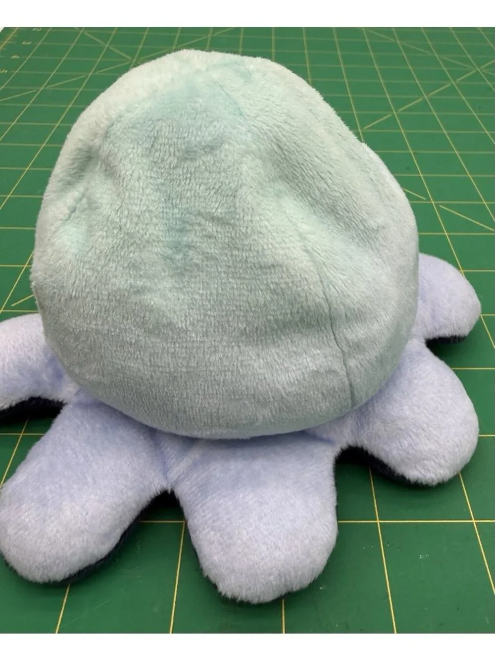 2021 TeeTurtle Reversible Octopus  Dark Blue Light Blue Ocean Day Night Plush 6”